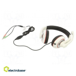 Ausinės su mikrofonu | balta, juoda | Domkratas 3,5mm x2 | 1,8 mln.