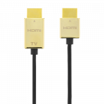 Kabelis DELTACO Ultra-thin HDMI, 4K UHD, 3m, juodas/auksinis / HDMI-1043-K / 00100012