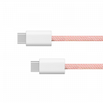 I&scaron;maniųjų telefonų atsarginės dalys // Kabeliai // Kabel USB typu C - USB typu C 60 W 1 m r&oacute;żowy Kruger&Matz Basic