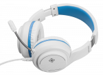 Stereo žaidimų ausinės DELTACO GAMING WHITE LINE skirtos PS5, 2 m laidas, 40 mm elementas, balta / mėlyna / GAM-127-W