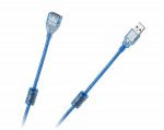 Kompiuterių komponentai ir priedai // PC/USB/LAN kabeliai // Kabel USB 2.0  Az -Am przedłużacz 5m ekran+filtr
