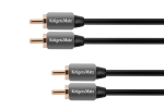 Koaksialinių kabelių sistemos // HDMI, DVI, AUDIO jungiamieji laidai ir priedai // Kabel 2RCA-2RCA 1.8m Kruger&Matz