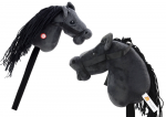 Žaidimų zona | PC | Konsolės | Priedai // Žaislai ir žaidimai vaikams // Pluszowa Głowa Konia Na Kiju Hobby Horse Koń Długowłosy Czarny Dźwięki