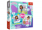 Žaidimų zona | PC | Konsolės | Priedai // Edukaciniai žaislai | Interaktyvūs | Kūrybi&scaron;ki | Meni&scaron;ki // Puzzle - 3w1 (20, 36, 50) - Aktywności Gabbi - Koci Domek Gabi - Trefl 34871