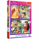 Žaidimų zona | PC | Konsolės | Priedai // Edukaciniai žaislai | Interaktyvūs | Kūrybi&scaron;ki | Meni&scaron;ki // Puzzle - 2x70 - Bajkowe dni - Disney Princess - Trefl 34440