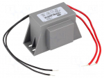 Transformer: mains | 20VA | 230VAC | 12V | 1.66A | Leads: 200mm leads