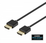 Itin plonas HDMI kabelis DELTACO 4K UHD, 1m, juodas / HDMI-1091-K / 00100017