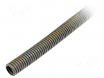 Protective tube | Size: 10 | polyamide 12 | grey | L: 50m | PIS | UL94V-0
