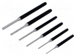 Tools set: punches | case | 2mm,3mm,4mm,5mm,6mm,8mm | 6pcs.