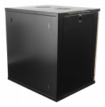 DELTACO 19 "cabinet, 12U, 540x450mm, standing or wall mounted, glass door, black / 19-5412B