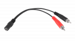 Garso sistemos ir priedai // Garso kabeliai su jungtimis // Kabel gniazdo jack 3.5-2xRCA 20cm