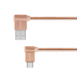 Plan&scaron;etdatori ir plan&scaron;etinių kompiuterių priedai // USB Kabeliai // Kabel USB - wtyk kątowy typu C  1m 3A Kruger&Matz