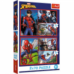 Žaidimų zona | PC | Konsolės | Priedai // Edukaciniai žaislai | Interaktyvūs | Kūrybi&scaron;ki | Meni&scaron;ki // Puzzle - 2x70 - Pajęcze historie - Disney Marvel Spiderman - Trefl 34443
