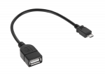 Kompiuterių komponentai ir priedai // PC/USB/LAN kabeliai // Kabel USB gniazdo A - wtyk micro USB 20cm