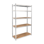 Baldai ir baldų komplektai // Baldų lentynos // Regał metalowy magazynowy 205x120x45 srebrny Rebel