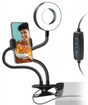 Statīvs SBS Swivel LED ring Table clip