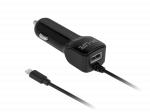 Mobilieji telefonai ir priedai // USB automobilių įkrovikliai // Ładowarka samochodowa M-Life do Apple iPhone, iPad + USB 2100 mA