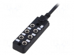 Distribution box | M8 | PIN: 3 | 5m | socket | 3A | IP67 | IN: 6 | OUT: 1