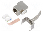 Connector: RJ45 | socket | Cat: 6,6a,7,7a | shielded,Keystone,PoE