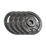 Naujos prekės // Obciążenie żeliwne zestaw 4x2.5kg, otw&oacute;r 31mm, talerz z uchwytami, REBEL ACTIVE