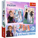 Žaidimų zona | PC | Konsolės | Priedai // Edukaciniai žaislai | Interaktyvūs | Kūrybi&scaron;ki | Meni&scaron;ki // Puzzle + MEMOS - 2w1 (30,48) - Księżniczki w swojej krainie - Disney Kraina Lodu - Trefl 93335