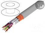 Wire | Li-2Y-CY-PIMF | 8x2x0,5mm2 | PVC | grey | 250V