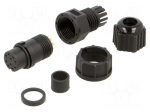 Connector: circular | plug | size B | female | PIN: 10 | bayonet | 2A | IP67