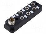 Distribution box | M8 | PIN: 3 | socket | 3A | IP67 | IN: 6 | OUT: 1