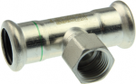 Press female tee,KAN-therm Inox 22x&frac34;"x22mm