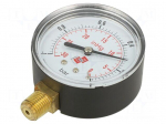 Vacuum gauge | -1&divide;0bar | bottom connection | 63mm | Temp: -20&divide;60&deg;C
