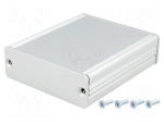 Enclosure: with panel | AKG | X: 71mm | Y: 80mm | Z: 24mm | aluminium | grey