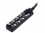 Distribution box | M8 | PIN: 3 | 5m | socket | 3A | IP67 | IN: 8 | OUT: 1