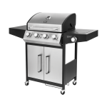 Sporto ir aktyvaus poilsio // Grotelės ir dujinės viryklės // Teesa BBQ 5007  MASTER grill gazowy - 5 palnik&oacute;w- miejsce na butlę