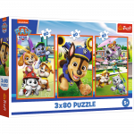 Žaidimų zona | PC | Konsolės | Priedai // Edukaciniai žaislai | Interaktyvūs | Kūrybi&scaron;ki | Meni&scaron;ki // Puzzle - 3x80 - Psia zgraja - Psi Patrol - Trefl 34886