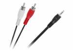 Koaksialinių kabelių sistemos // HDMI, DVI, AUDIO jungiamieji laidai ir priedai // Kabel JACK 3,5-2 x RCA 1,8m