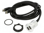 Adapter | USB C socket x2,USB C plug x2 | USB 3.1 | Thread: M22