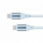 I&scaron;maniųjų telefonų atsarginės dalys // Kabeliai // Kabel USB typu C - USB typu C 100 W 1 m silikonowy niebieski Kruger&Matz Basic