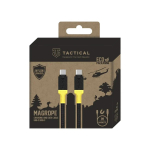 Tactical MagRope datu pārraides un uzlādes vads | USB-C uz USB-C | 1m | melns, dzeltens