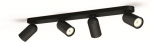 PHILIPS PONGEE bar/tube black 4xNW gaismeklis