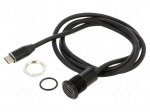 Adapter | USB C socket,USB C plug | USB 3.1 | Thread: M16 | 1&divide;10mm