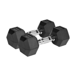 Naujos prekės // Hantle żeliwne gumowane HEX 2x8 kg REBEL ACTIVE