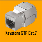 Modulinis CAT7 Keystone modulis | 90&deg; kontaktai | CAT6A/CAT6/CAT5E | Surinkimui be įrankių