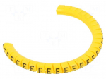 Markers | Marking: E | 2.5&divide;5mm | PVC | yellow | -30&divide;60&deg;C | leaded | PA-1