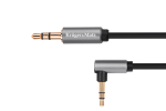 Koaksialinių kabelių sistemos // HDMI, DVI, AUDIO jungiamieji laidai ir priedai // Kabel jack 3.5 wtyk kątowy stereo - 3.5 wtyk stereo 1.8m  Kruger&Matz Basic