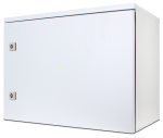 IP55 12U 19" sieninė spinta, plieninės durys / 685 x 550 x 410 mm / pilka, surinkta