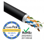 LAN vytos poros kabelis, PRO BASE, CAT6 UTP, instaliacija viduje/lauke, 305m