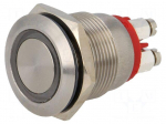 Switch: vandal resistant | Pos: 2 | SPST-NO | 0.05A/24VDC | IP66 | red