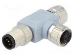 T adapter | M12 male,M12 female x2 | A code-DeviceNet / CANopen