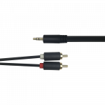 Audio kabelis DELTACO 3.5mm male - 2xRCA male 5m, juodas / MM-142-K / R00180006