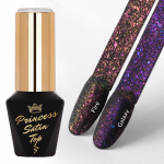 Gelinio nagų lako vir&scaron;utinis sluoksnis Molly Nails Princess Satin Top Fire, 10 g